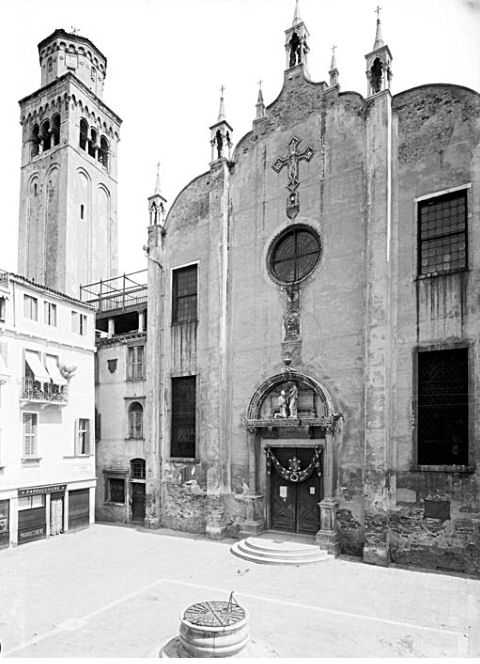 Campanile of San Giovanni Elemosinario (1531) church San Polo district  Venice the Veneto Italy Europe Stock Photo - Alamy
